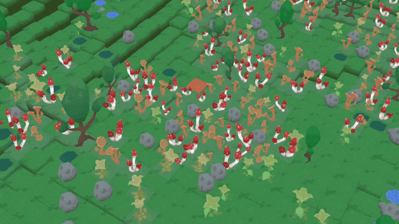 Liferoot procedural 3D map environment view